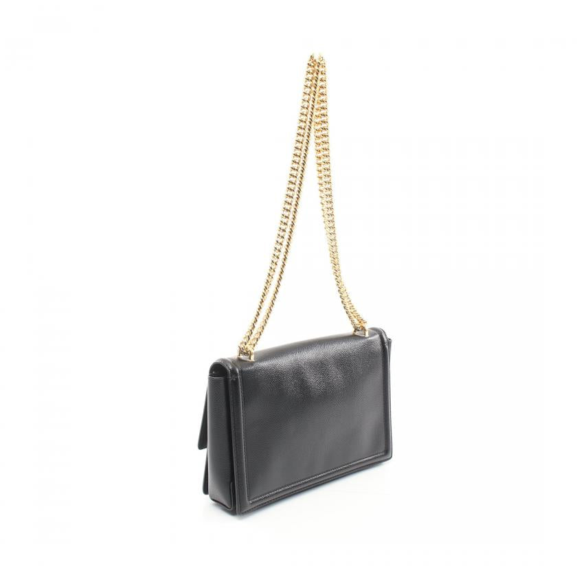新作*Ferragamo*チェーン レザーショルダーバッグ ブラック フェラガモ チェーンウォレット/ショルダーバッグ/クラッチ