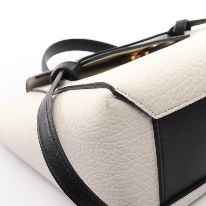 セリーヌ BELT BAG MINI ベルトバッグ ミニ ハンドバッグ レザー ホワイト ブラック バイカラー 2WAY